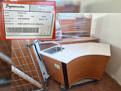Banco servizio per alimentari usato