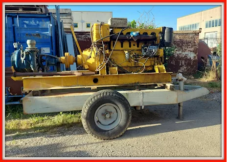 Motopompa carrellata diesel - motore VM 112 CV / pompa Tinti