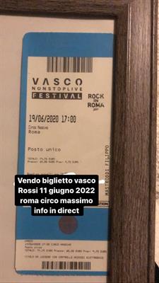Biglietto vasco roma 11 giugno