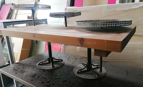 Tavolino in legno con vasche tonde 5044, in buone condizioni - Anteprima 6