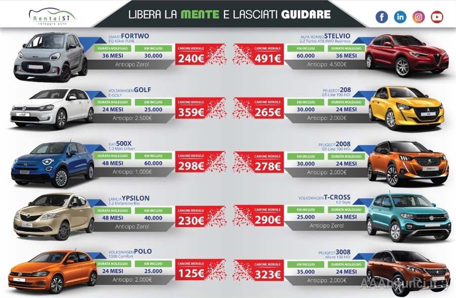 Noleggio auto a lungo termine