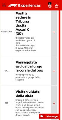 Biglietto 4 giorni Gp