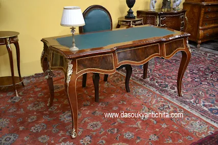 Scrivania presidenziale da centro cm.156 stile Luigi XV - Foto 4