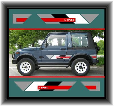 Adesivi fasce Fuoristrada Suzuki Samurai SJ - 413