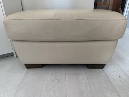 Divano in pelle con pouf - Foto 2