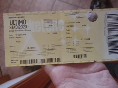 1 biglietto di ULTIMO, concerto ROMA 17.07.22