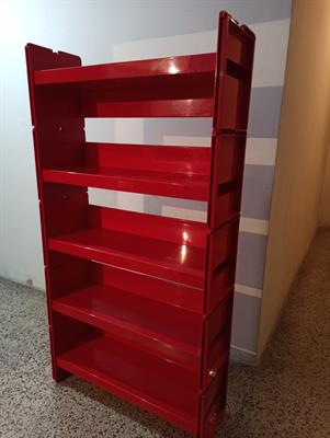 Libreria vintage rossa design anni 70, modello Jeep - Foto 4