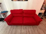 Divano 3 posti rosso 220 cm Poltrone e Sofà