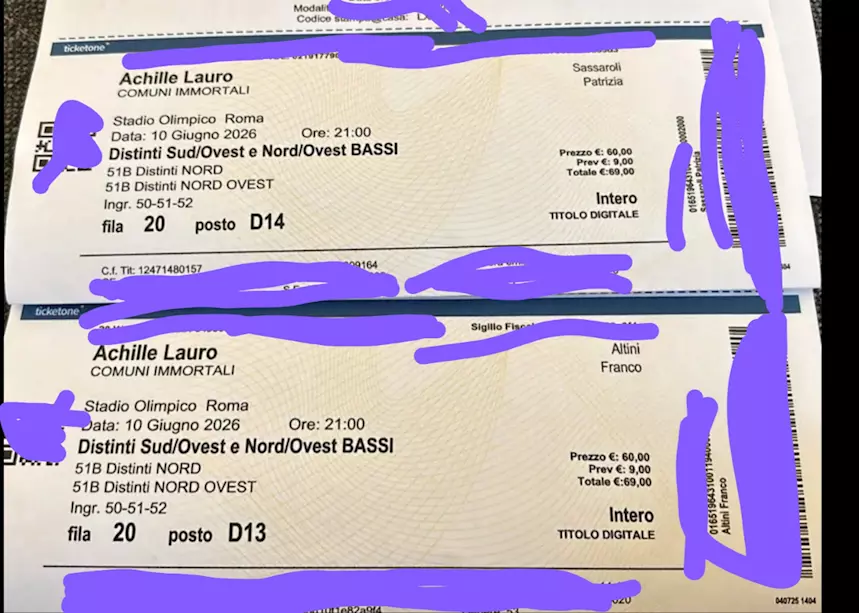 Biglietti concerto Achille Lauro Roma 10/06/26