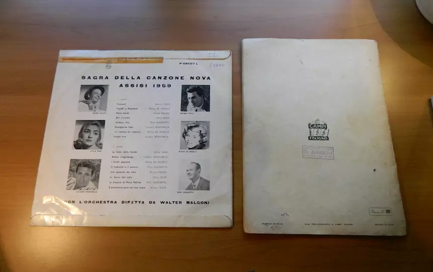 Foto 2Vinile + spartito Sagra Della Canzone Nova, Assisi 1959