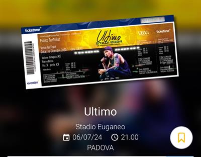 Cerco 2 biglietti Ultimo PRATO GOLD Padova