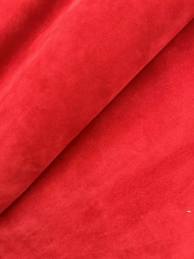Foto 5B27 Pelle scamosciata colore rosso - Sp. 2.0, tipo pellame VITELLI