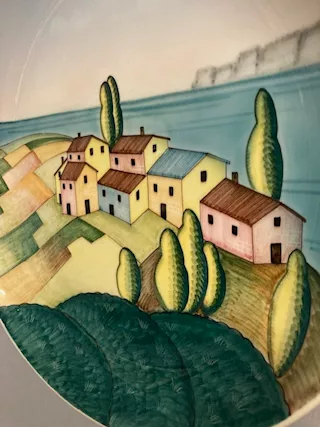 Piatto ceramica Futurista - Cia Torino - epoca 1930, ottimo stato - Foto 4