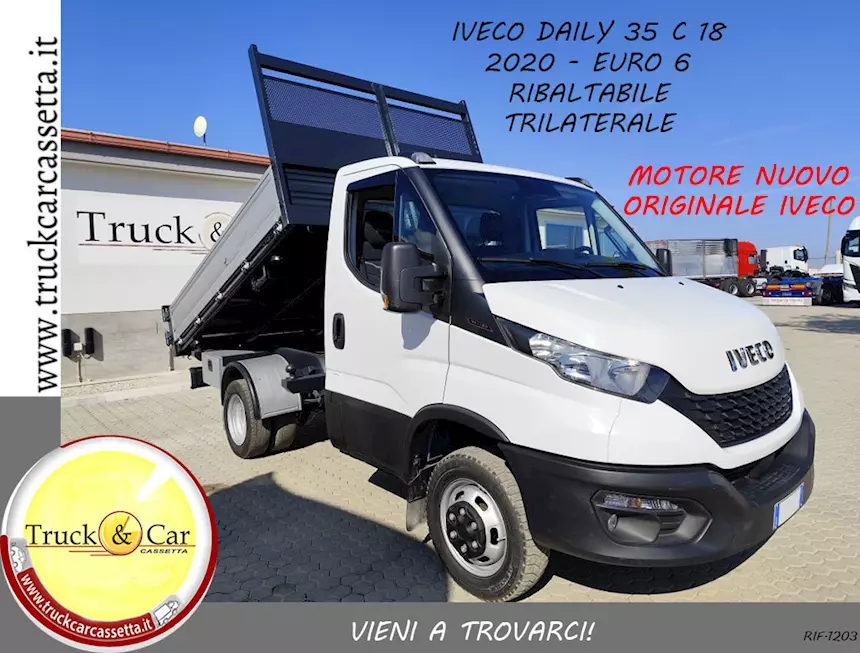 Iveco Daily 35C18 - 2020 - motore nuovo - ribaltabile trilaterale