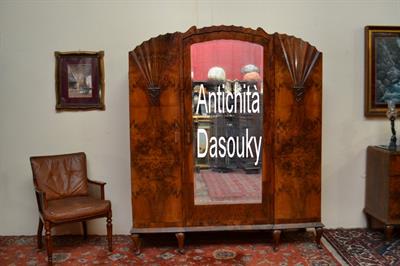 Armadio tre ante stile Art Déco degli anni 50