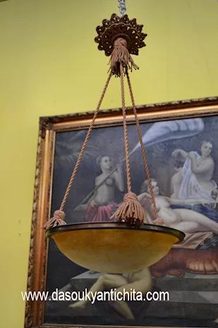 Antico lampadario stile Art Déco anni 40