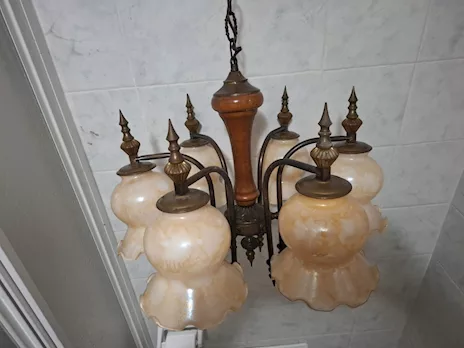 Lampadario in ceramica 6 lumi