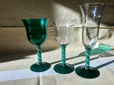 Servizio di bicchieri di murano, colore verde - Foto 3