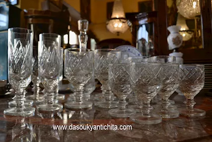 Servizio di bicchieri in cristallo vintage Webb Corbett