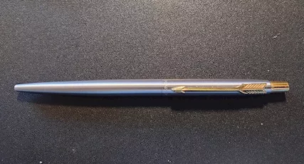 Penna a sfera acciaio-oro