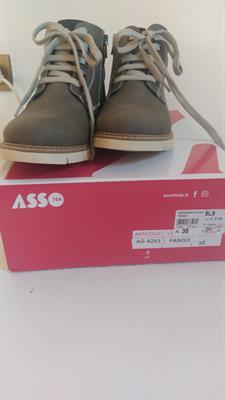 Scarponcini Asso nuovi mai usati color fango n. 38
