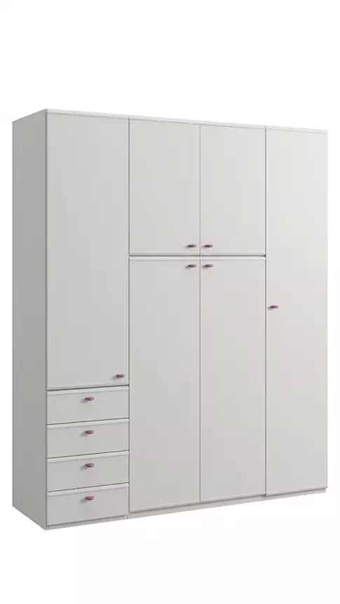 Armadio binaco largo 180 cm alto 193, in legno
