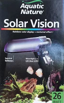 Lampada Solar Vision 26 W Argento per acquari.