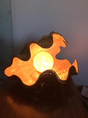 Lampada conchiglia con ostrica luce