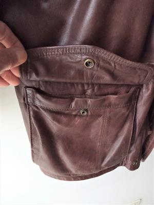 Giaccone in vera pelle da uomo, marca Trapper, taglia 48 - Foto 3