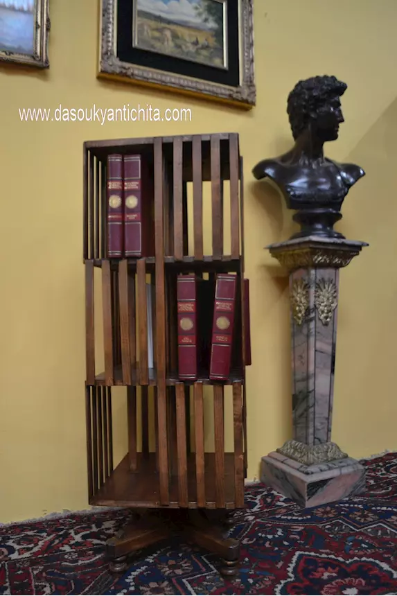 Libreria girevole a tre ripiani stile inglese - Foto 1