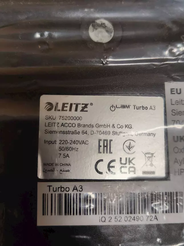 Foto 3 Laminatrice plastificatrice nuova Leitz iLam Touch Turbo A3