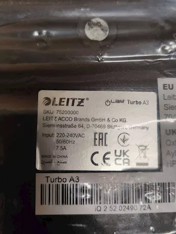 Laminatrice plastificatrice nuova Leitz iLam Touch Turbo A3 - Foto 3