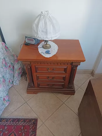Armadio con 2 comodini, in legno - Anteprima 2