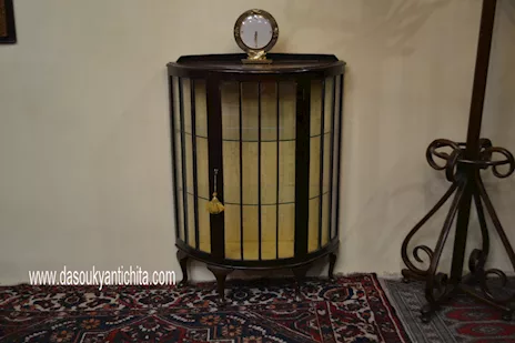 Vetrina-cristalliera stile Art Déco del XX secolo, in legno - Anteprima 2