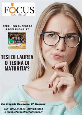 Tesi di laurea o tesina di maturità