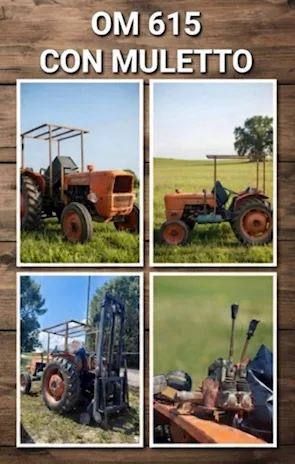 Trattore Fiat-OM 615 con Muletto Posteriore