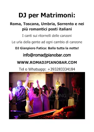 Feste matrimoni Roma Dj Service con lunga esperienza