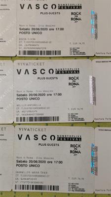 N3 biglietti Vasco