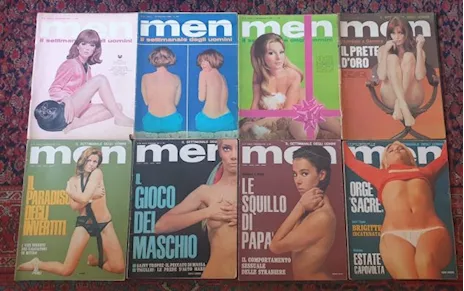 Lotto 8 Men anni '60 rivista da collezione