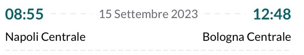Biglietto treno Napoli - Bologna