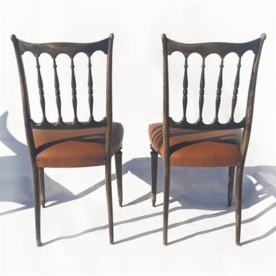 Sedie stile Chiavari anni 50, colore beige, ottimo stato - Foto 4