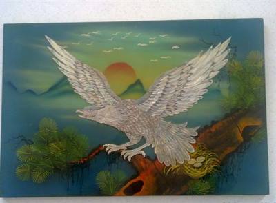 Quadro in Madreperla per Aquila e Lacca