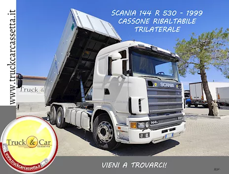 Scania 144 L 530 - 1999 - cassone ribaltabile trilaterale