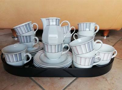 Set da the in porcellana bavaria e vassoio