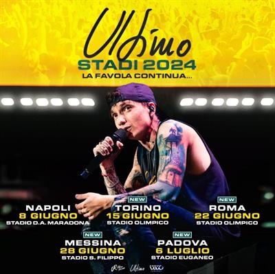 2 Biglietti Prato Gold Ultimo Roma 22/06/2024