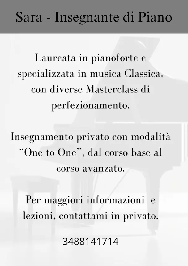 Lezioni di pianoforte a Cagliari