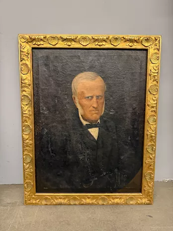 Antico dipinto olio su tela