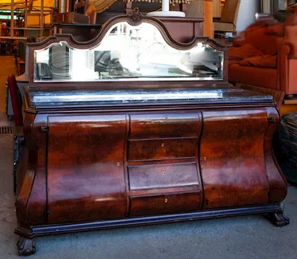 Credenza Antica con Specchiera - 24346