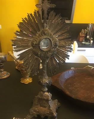 Turibolo ostensorio antichi arte sacra, ottime condizioni - Anteprima 1