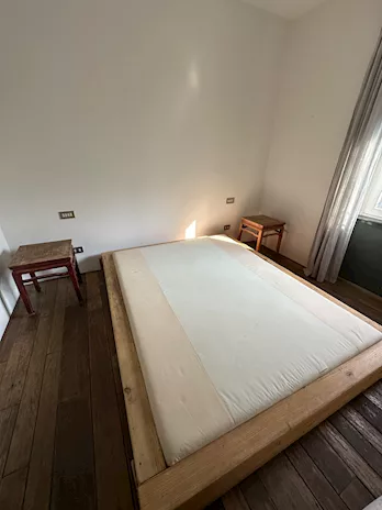 Letto matrimoniale stile futon giapponese, in legno - Anteprima 2